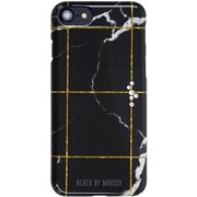 73702 [iPhone SE（第2世代）/8/7/6s/6 4.7インチ用 大理石柄 背面ケース BLACK BY MOUSSY ブラック]