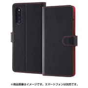 Galaxy A41 用 手帳型ケース シンプル マグネット ブラック/レッド RT-GA41ELC1/BR