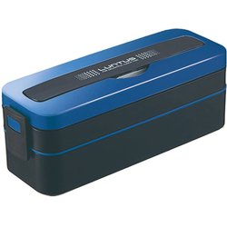 ヨドバシ Com アスベル Ss T800c 弁当箱 800ml メタリックブルー 2段 バッグ付 箸付 バンド付 ランタスmc 通販 全品無料配達