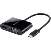 Type-C映像変換アダプタ TypeC-HDMI&VGA ブラック AD-CHDMIVGABK