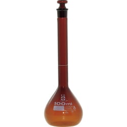 020070-100 [メスフラスコ 茶 スーパーグレード 100mL]