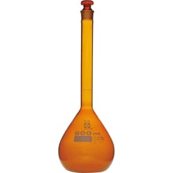 020070-500 [メスフラスコ 茶 スーパーグレード 500mL]