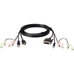 2L-7D02DH [HDMI→DVI-D変換機能付き KVMケーブル 1.8m、オーディオコネクター付属]