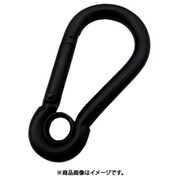 B-2833 [ステンレス スナップフックA型（リング付） 黒色塗装 線径5mm 長さ53mm]