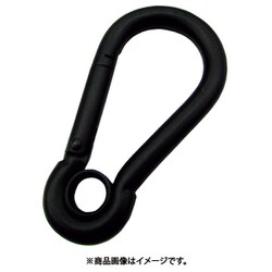 B-2835 [ステンレス スナップフックA型（リング付） 黒色塗装 線径7mm 長さ70mm]