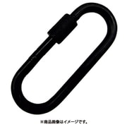 B-2845 [ステンレス プチカラビナ（環付） 黒色塗装 線径4mm 長さ38mm]
