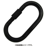 B-2850 [ステンレス カラビナ（環付） 黒色塗装 線径10mm 長さ90mm]
