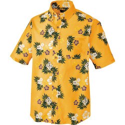 56110-011-S [ボタンダウンアロハシャツ（カジーマ）（男女兼用） アイボリー S]