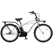 ビーチクルーザータイプ電動アシスト自転車 BP02 26型 内装3段変速 スパークルメタリックシルバー BE-ELZC632AS