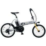 折りたたみタイプ電動アシスト自転車 OFF Time(オフタイム) 18/20型 外装7段変速 グレー×イエロー BE-ELW073AN