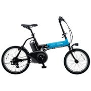 折りたたみタイプ電動アシスト自転車 OFF Time(オフタイム) 18/20型 外装7段変速 ターコイズ×ブラック BE-ELW073AV