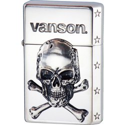 ライター vanson×GEAR TOP クロスボーンスカル V-GT-03 シルバー
