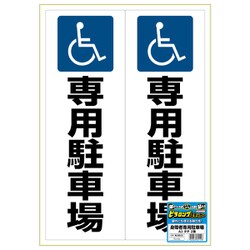 KLS025 [ピタロングステッカー 身障者専用駐車場 A3 2面]