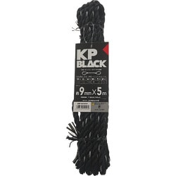 76B0905 [ブラックKPトラックロープ9mm×5m]