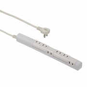 回転スリムタップ 独立回転式コンセント 6個口 1.5m ホワイト HS-T61C5S3-W