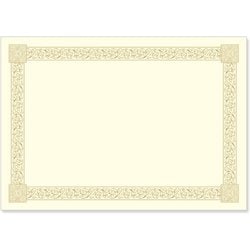 マルチプリンタ対応 証書用紙 唐草 クリーム A4（10） SX2422