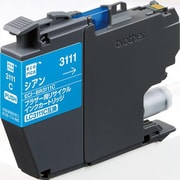 互換リサイクルインクカートリッジ ブラザー LC3111C シアン(染料) ECI-BR3111C