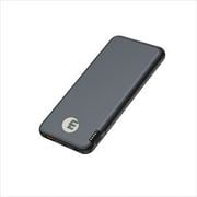 Type-C PD＆QCデュアル高速モバイルバッテリー 10000mAh クールブラック 2年保証 EMBS-10000CBK