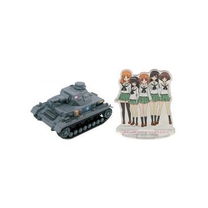 Pd ガールズ パンツァー Iv号戦車d型 エンディングver 半塗装済みプラモデル アクリルフィギュア付き 新作入荷 あんこうチーム プラモデル