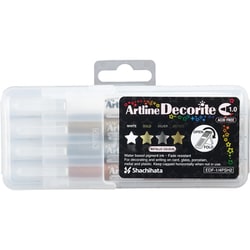 アートライン Decorite（デコライト） 丸タイプ 1mm 4色セット2（ホワイト/ゴールド/シルバー/ブロンズ） EDF-1/4PSH2