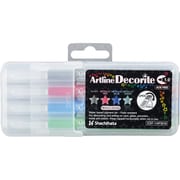 アートライン Decorite(デコライト) 丸タイプ 1mm 4色セット3(シルバー/メタリックレッド/メタリックブルー/メタリックグリーン) EDF-1/4PSH3