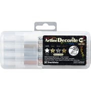 アートライン Decorite(デコライト) 筆タイプ 4色セット2(ホワイト/ゴールド/シルバー/ブロンズ) EDF-F/4PSH2