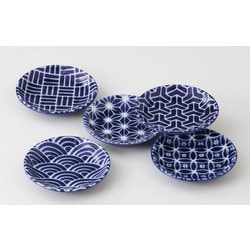 食器セット 藍染工房 江戸小紋 豆皿揃