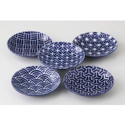 食器セット 藍染工房 江戸小紋 取皿揃