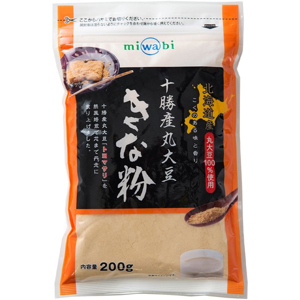 miwabi 北海道十勝産 丸大豆きな粉 200g