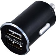 DCアルミパワープラグ 2ポート 4.8A BK F303