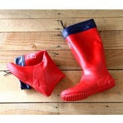 EL-65-MEN RED L [EL-65 ELCANTO くるくる丸められる パッカブルレインブーツ メンズ レッド Lサイズ]