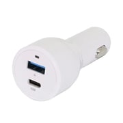 USB車載充電器 USB Type-A×1+PD3.0(30W)対応 USB Type-C×1 ホワイト OWL-CPD30C1A1-WH