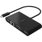 AVC005btBK [USB-C マルチメディア変換アダプタ（LANポート、HDMI、VGA, USB-A）]