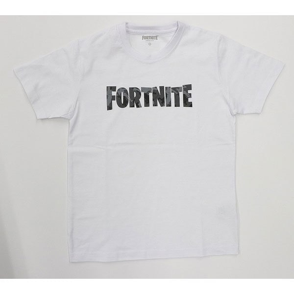 C5933wt Fortnite エモート迷彩ロゴtシャツ ホワイト Sサイズ キャラクターグッズ