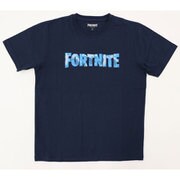 C5933WT FORTNITE エモート迷彩ロゴTシャツ ネイビー Sサイズ [キャラクターグッズ]