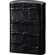 ライター 革巻 ベーシックレザー サイドクロコ ブラック