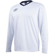 TMセカンダリ－長袖シャツ UBS7637L (WNV)ホワイト×ネイビー XAサイズ [フットサル シャツ メンズウェア]