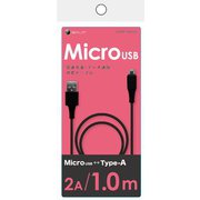 microUSB/Type-A 通信・充電ケーブル 2A 1.0m ブラック BUSAM100BK02L