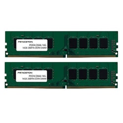 32GB (16GB 2枚組) PC4-21300(DDR4-2666) 288PIN UDIMM PDD4/2666-16GX2