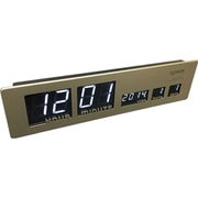 SLOWER LED CLOCK 置き掛け兼用 電波時計 Ascati(アスカリ) ゴールド SLW016