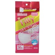 シルキータッチ耳ゴムふわり ピンク やや小さめ 30枚 [マスク]