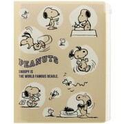 キャラクターグッズ S2124815 PEANUTS（ピーナッツ） クリアファイル 6P ファスナー付 カラーセレクション ホワイト