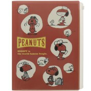 キャラクターグッズ S2124831 PEANUTS（ピーナッツ） クリアファイル 6P ファスナー付 カラーセレクション レッド