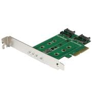 3ポートM.2対応SSDアダプタカード 1x PCIe NVMe/2x SATA 3.0 M.2 PEXM2SAT32N1