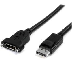 DisplayPort延長ケーブル 91cm パネルマウント型 オス/メス DPPNLFM3PW