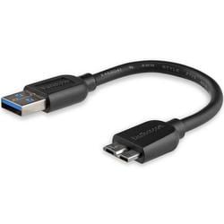 USB 3.0 Micro-B スリムケーブル 15cm A（オス） - マイクロB（オス） USB3AUB15CMS