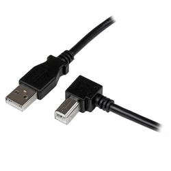 USB 2.0 ケーブル 3m Type-A（オス） - L型右向きType-B（オス） USBAB3MR