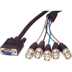 VGA - 5x BNC同軸（RGBHV）変換ケーブル 1.8m VGABNC5