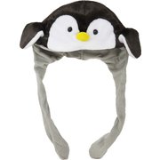 海中散歩 ぴこぴこキャップ ペンギン 黒 [キャラクターグッズ]
