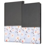 汎用手帳型ケース FLEX 花柄Lサイズ ブラック RT-FXLF/B